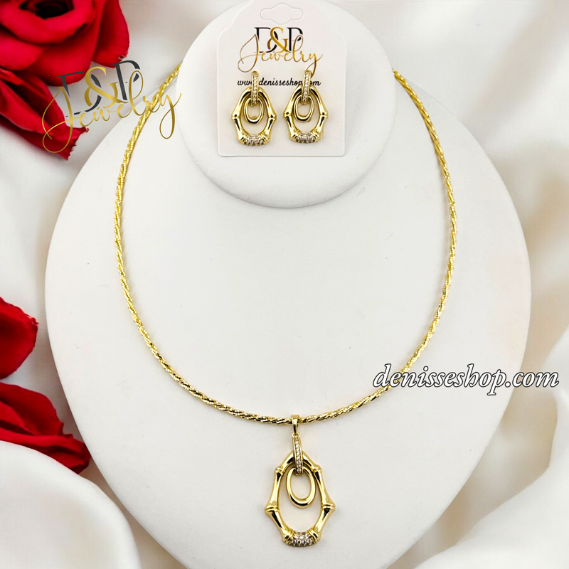 14K FASHION GOLD NECKLACE SET N240