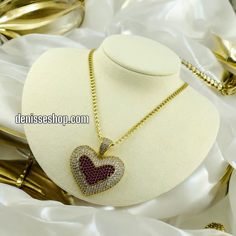 14K PINK HEART PENDANT P445