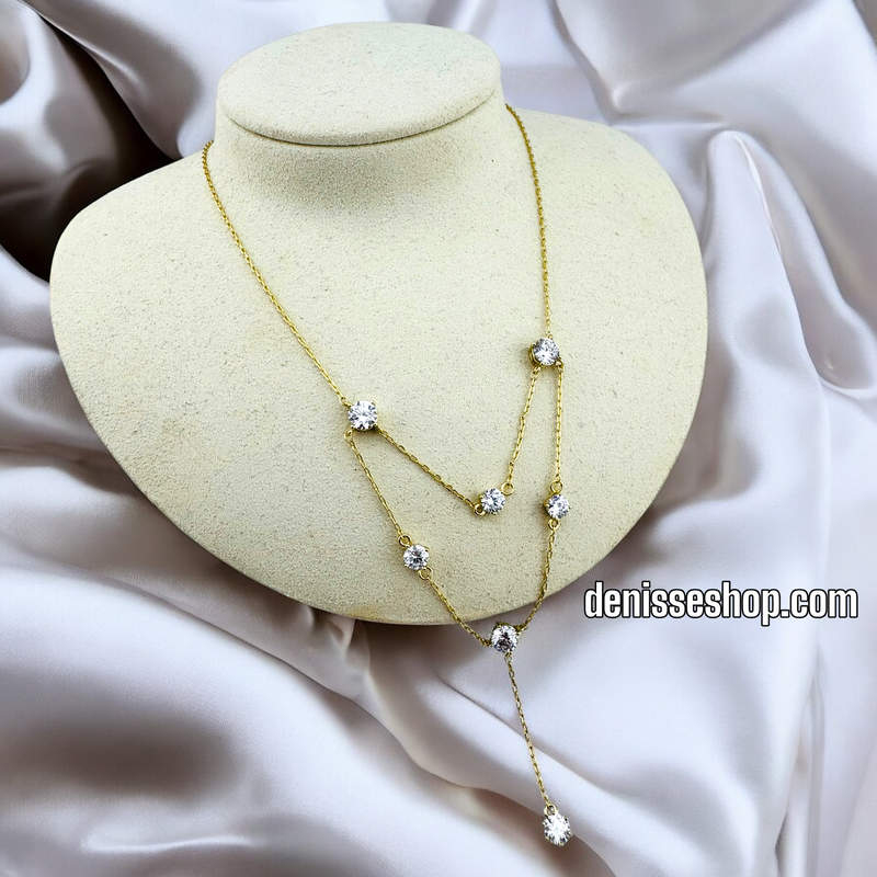 14K WOMAN/STONES NECKLACE N175