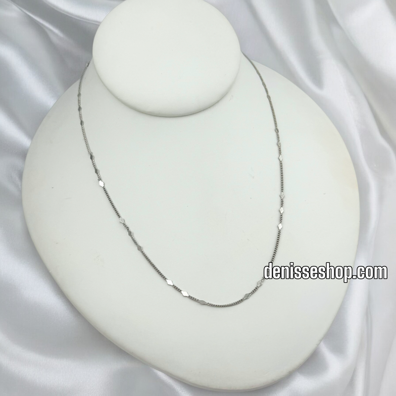 14K SILVER THIN MIRROR DESIGN CHAIN CH061