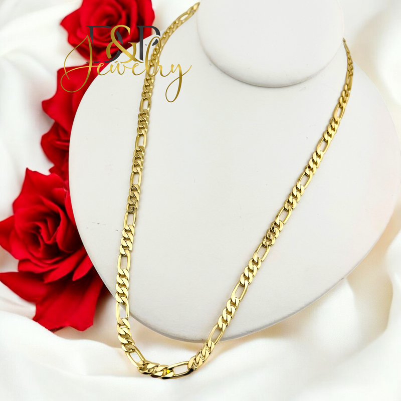 14K FIGARO CHAIN CH118 6mm