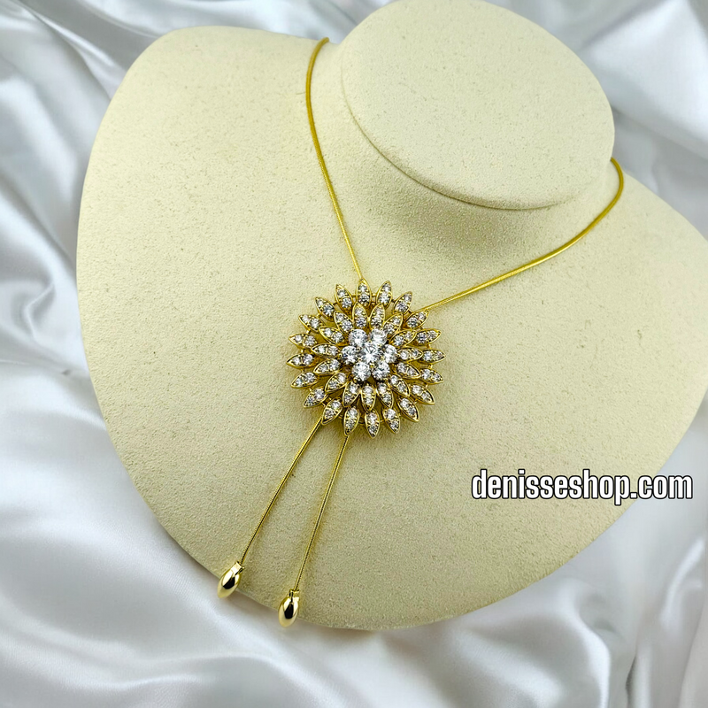 14K SUNFLOWER NECKLACE N72