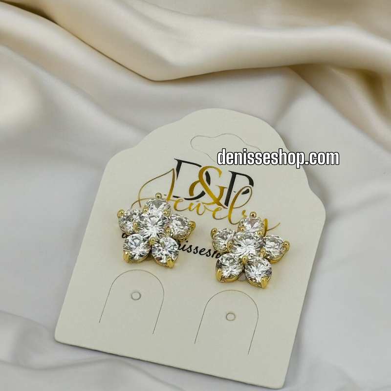 14K FLOWER EARRINGS E507