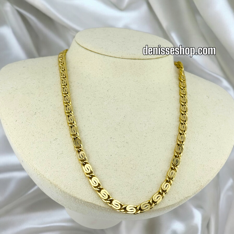 14K ROUND DESIGN NECKLACE CHAIN 18&