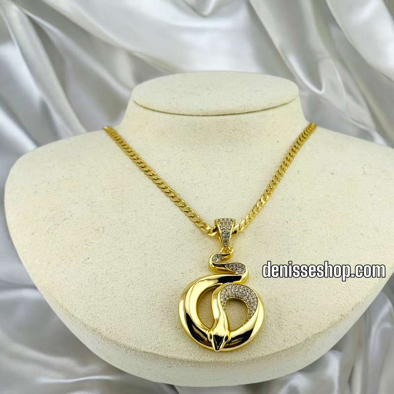 14K / BLING SNAKE PENDANT P564