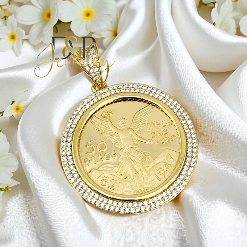 14K BIG COIN CENTENARY PENDANT P874