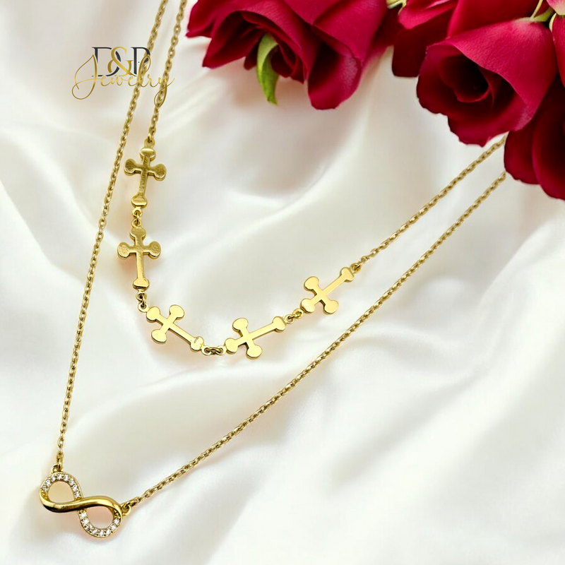 14K DOUBLE LAYER INFINITY NECKLACE N269