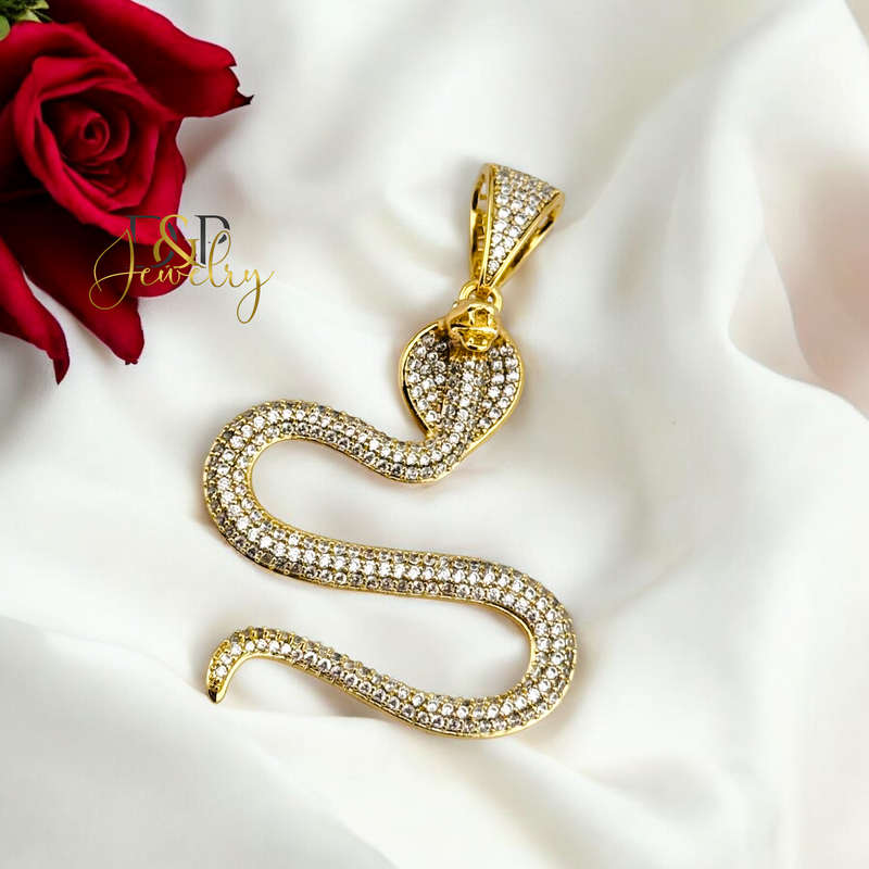 14K BIG COBRA SNAKE PENDANT P769