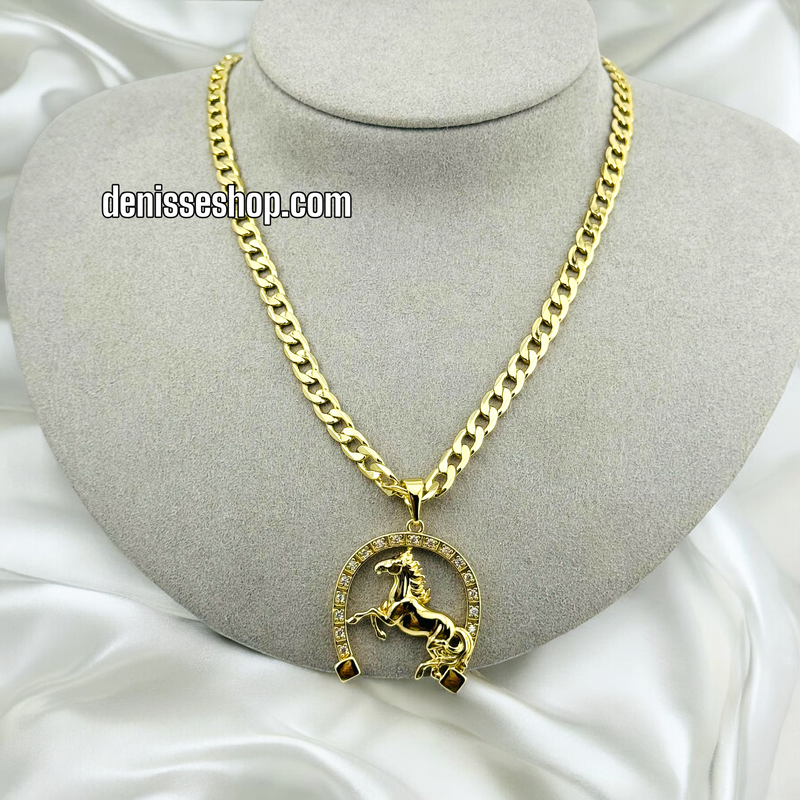 14K HORSE MEN PENDANT P432