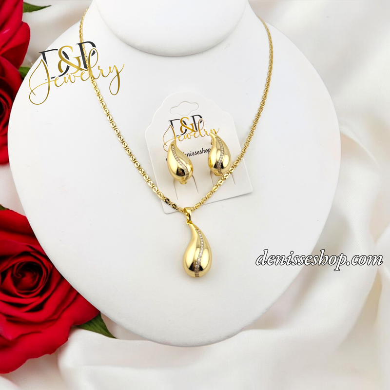 14K FASHION DROP NECKLACE SET N233