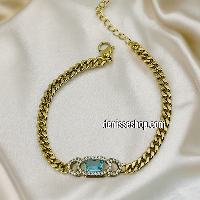 14K LIGHT BLUE BRACELET BR390