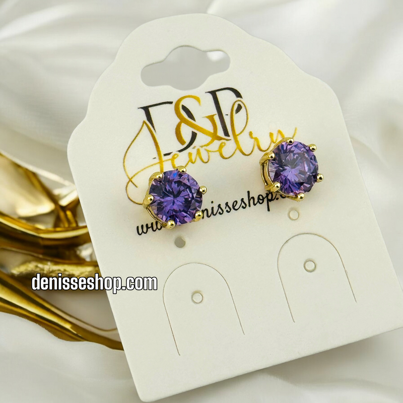 14K PURPLE EARRING E600