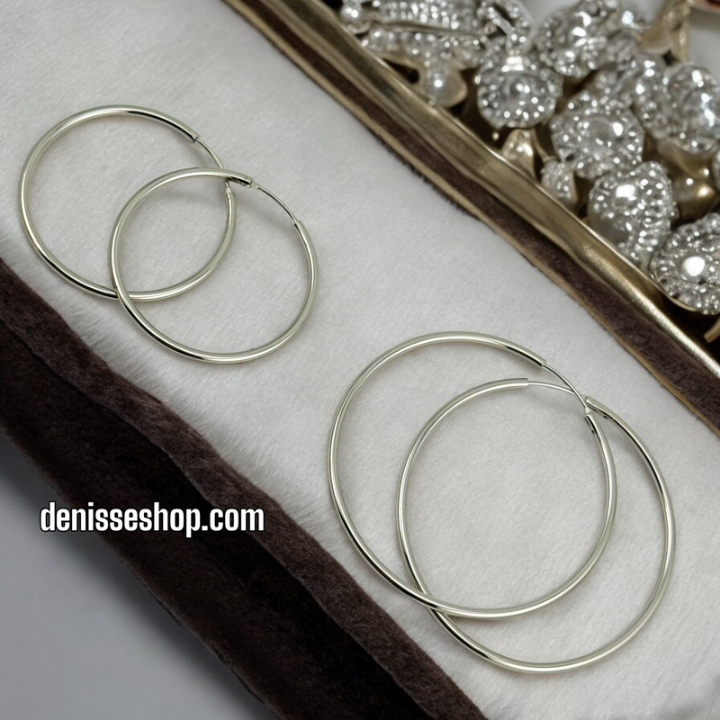 SILVER HOOPS HP453