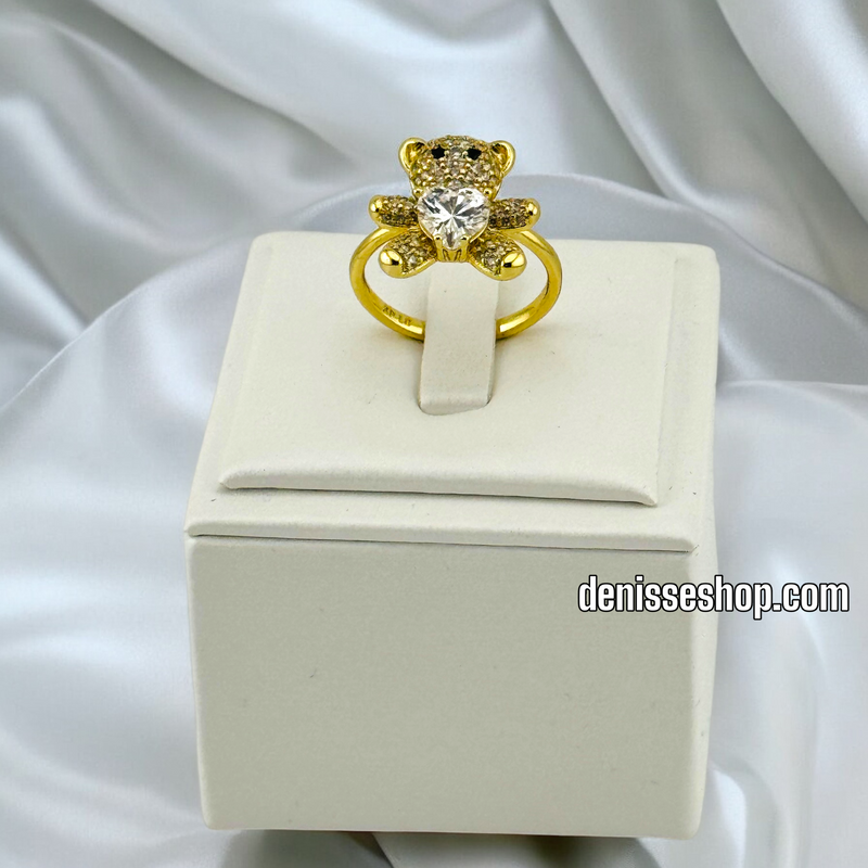 14K GOLD/ BEAR FASHION RING RG269