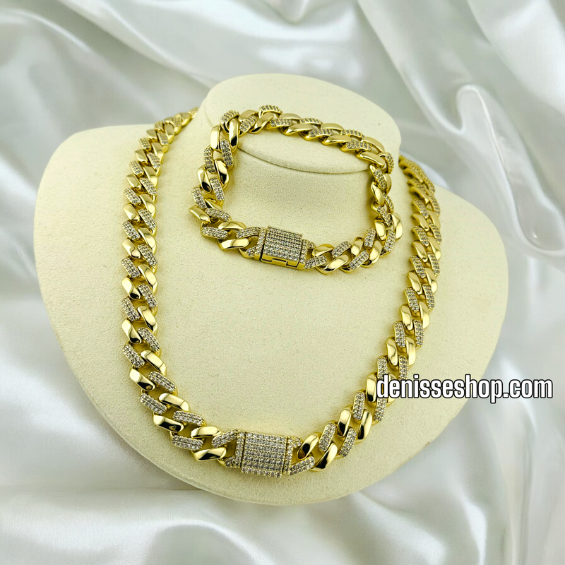 14K DIAMOND MONACO WITH BRACELET SET N33