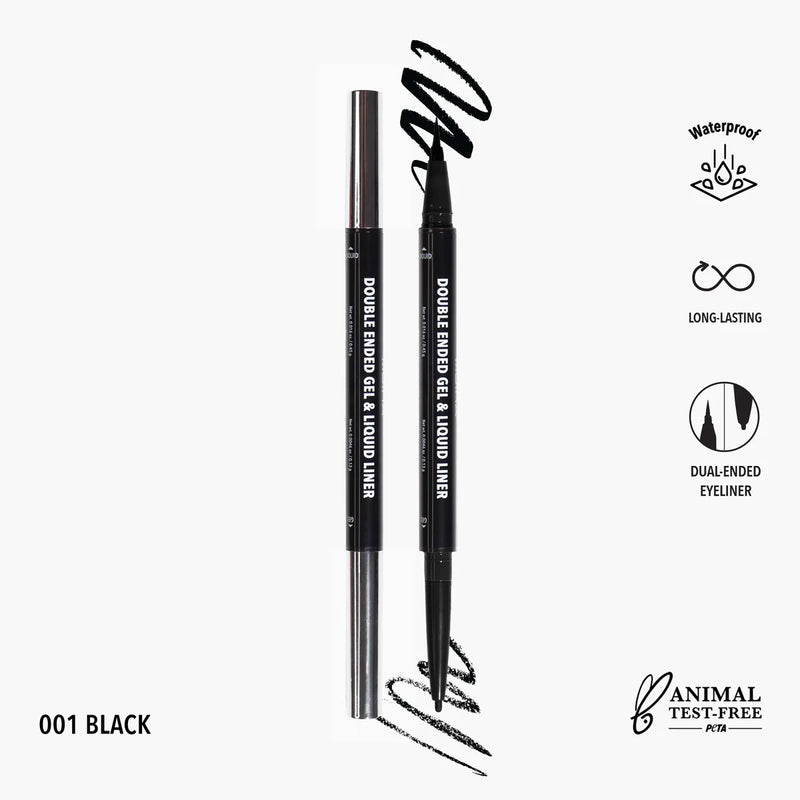 Double Ended Gel & Liquid Liner (001, Black)