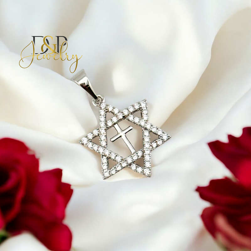 SILVER DAVID STAR PENDANT P802