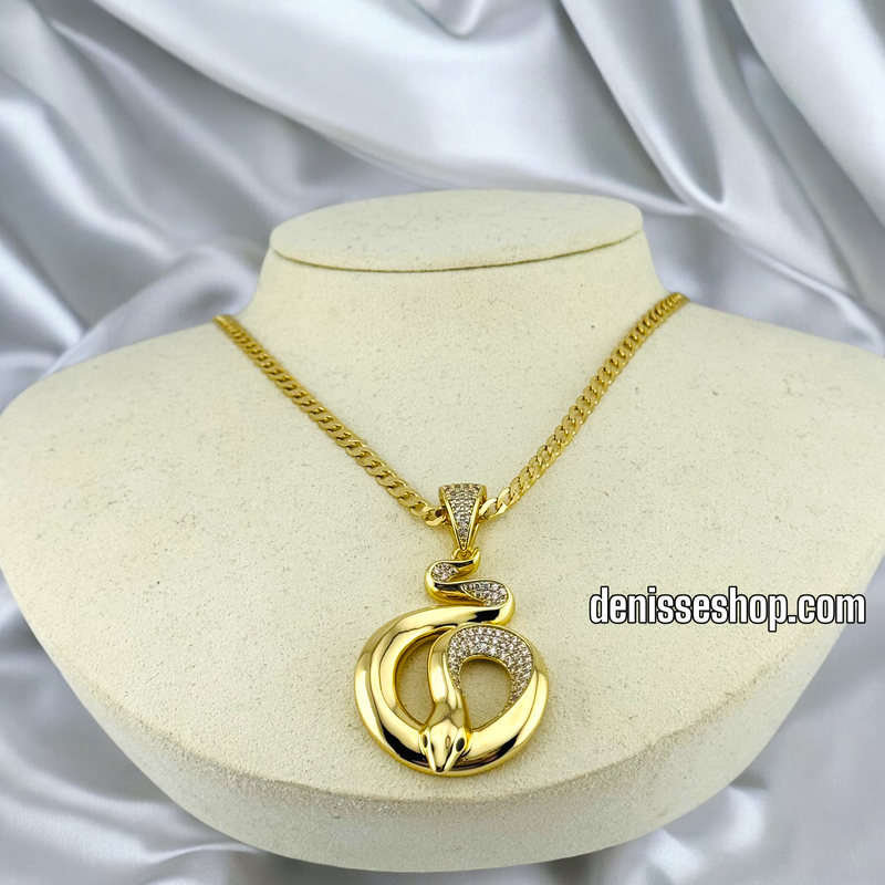 14K / BLING SNAKE PENDANT P564