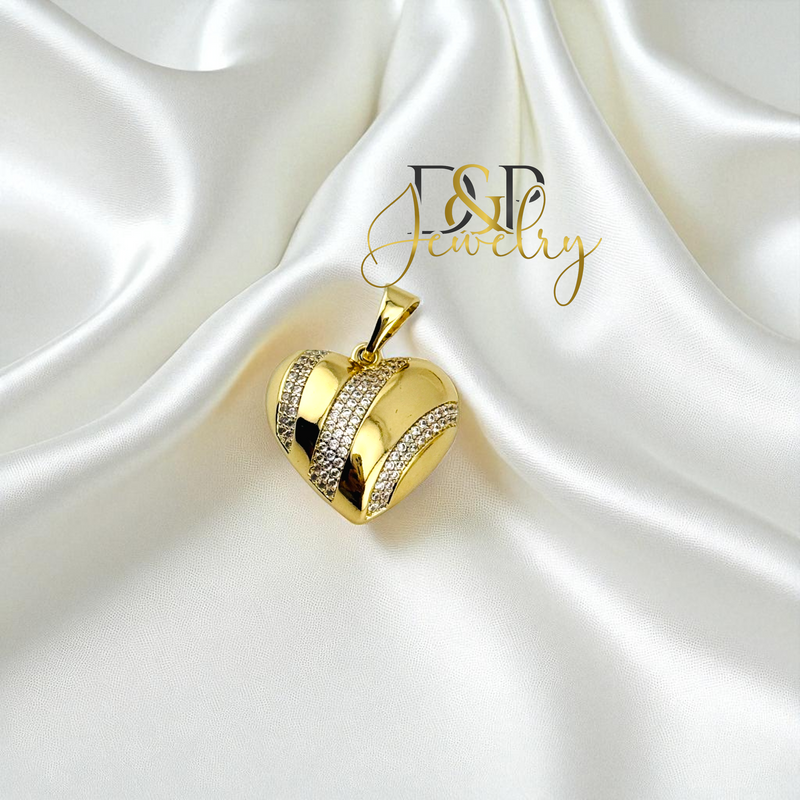 14K GOLD HEART PENDANT P895