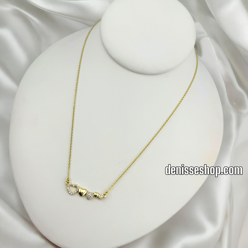 14K HEARTS NECKLACE 18&