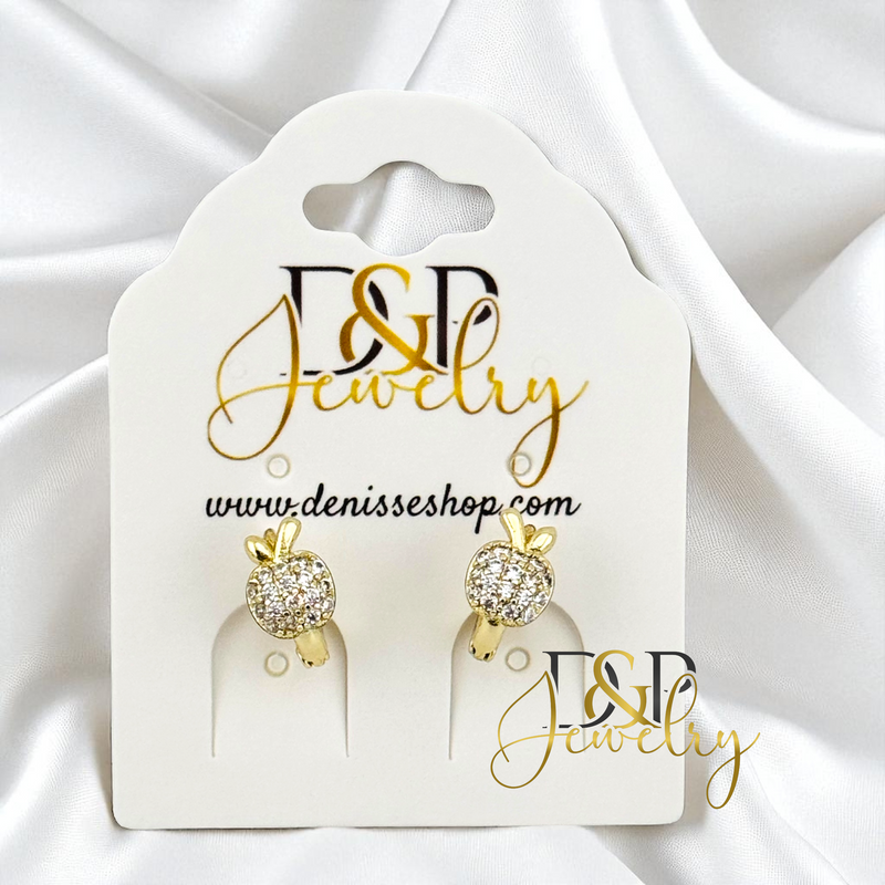 14K APPLE SMALL HOOP EARRING HP781