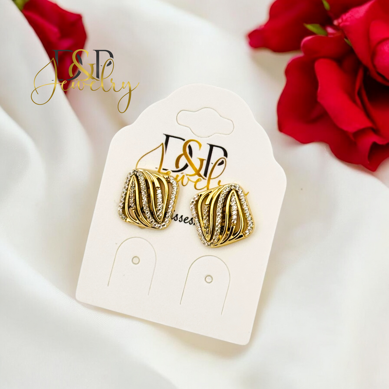 14K ELEGANT STUD EARRING E859