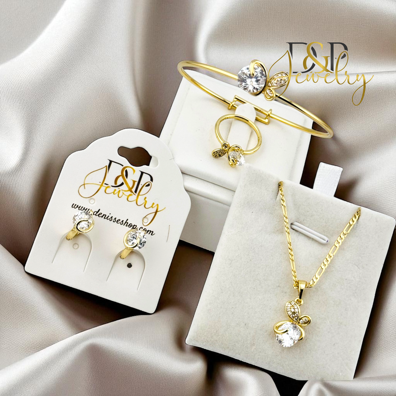 14K GIRL BUTTERFLY NECKLACE SET 5 PCS N271