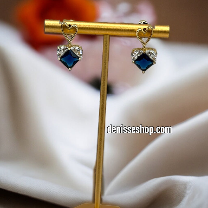 14K HEART EARRINGS E353