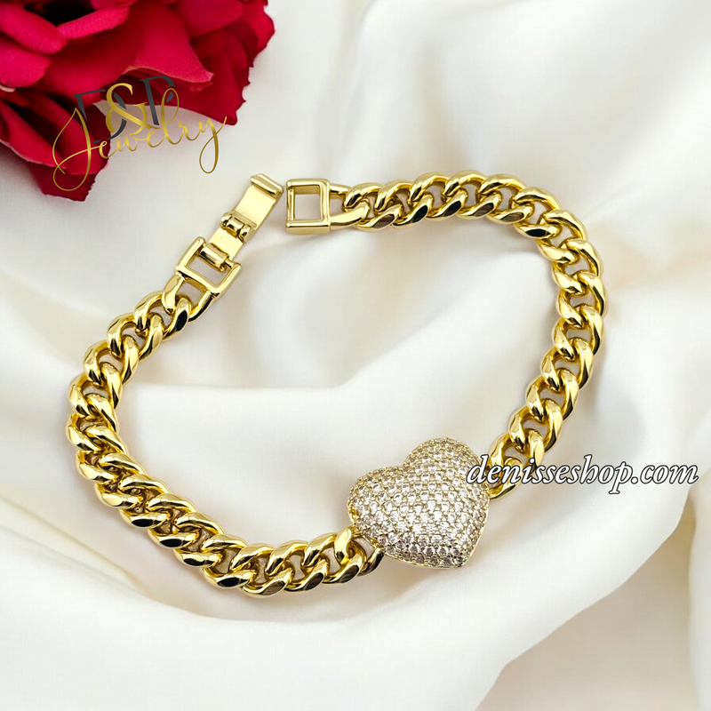 14K HEART NECKLACE SET N10