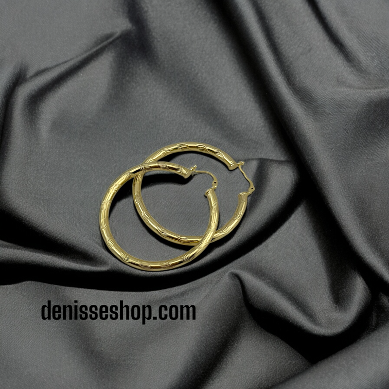 14K GOLD HOOPS HP378