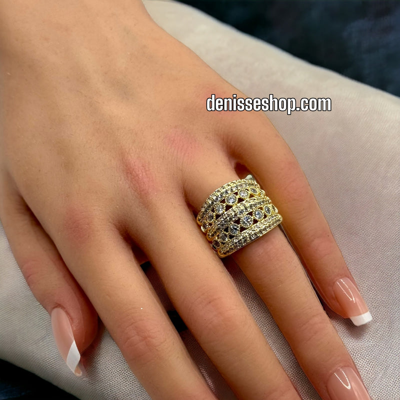 14K White Stone Ring RG101