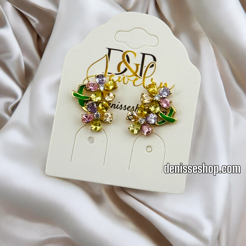 14K WOMEN/GIRL FLOWER EARRING E711