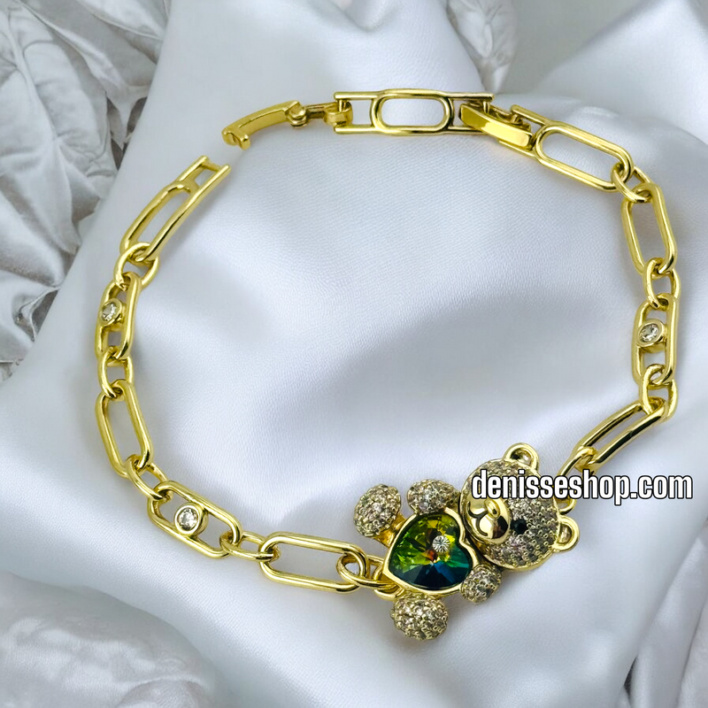 14K TORNASOL BEAR BRACELET BR504