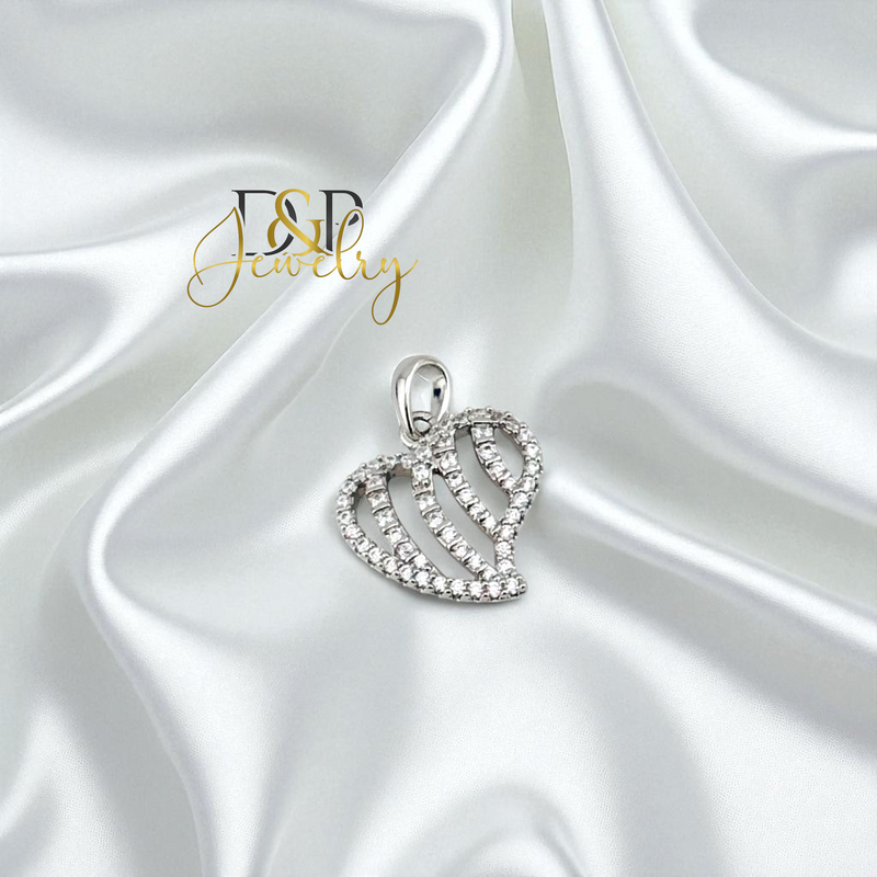 14K SILVER/HEART PENDANT P919