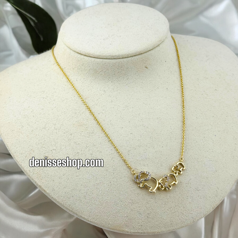 14K ELEPHANTS NECKLACE 18&