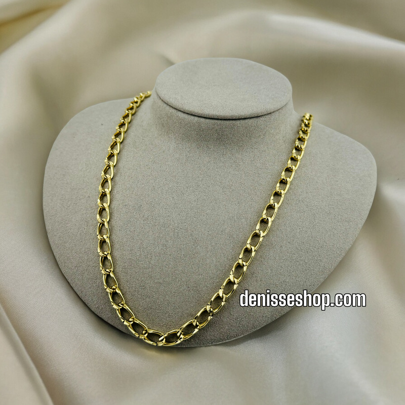 TAPERED CURB GOLD CHAIN 5MM C1092