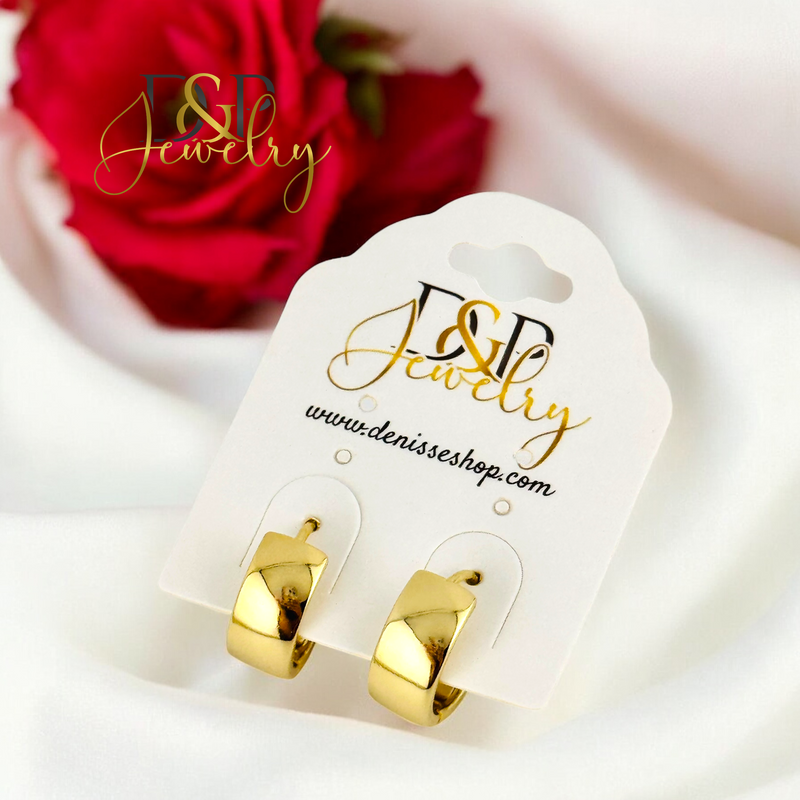 14K MEDIUM GOLD HOOP HP702