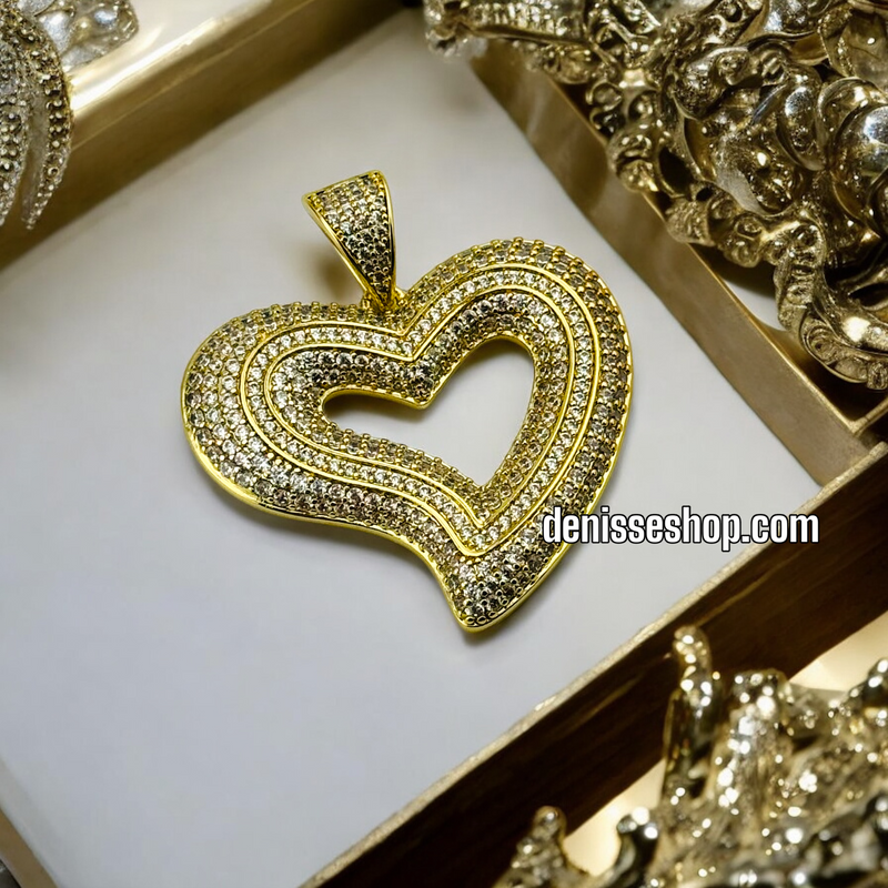 14K HEART PENDANT P406