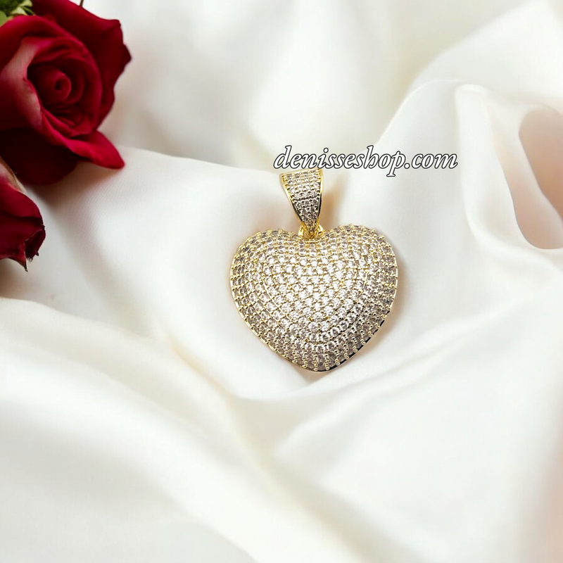 14K HEART MEDIUM SIZE PENDANT P666