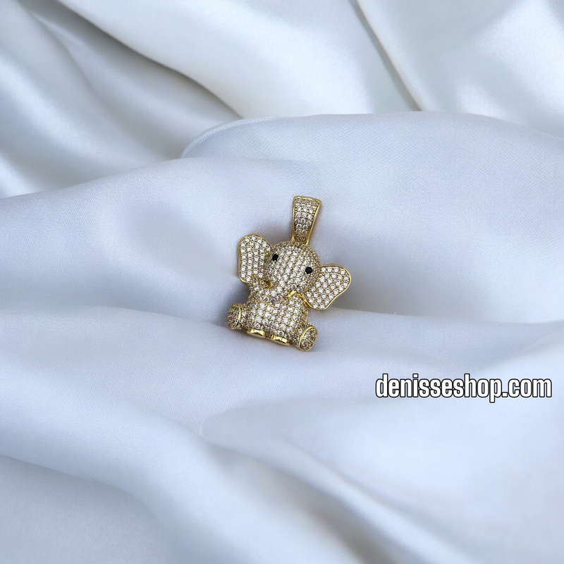 14K BABY ELEPHANT BIG PENDANT P656