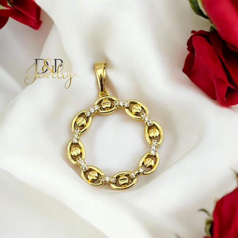 14K PIG NOSE FASHION PENDANT P757