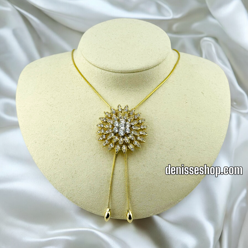 14K SUNFLOWER NECKLACE N72