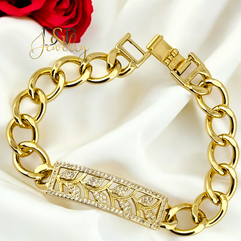 14K CHUNKY PLATE BRACELET BR697