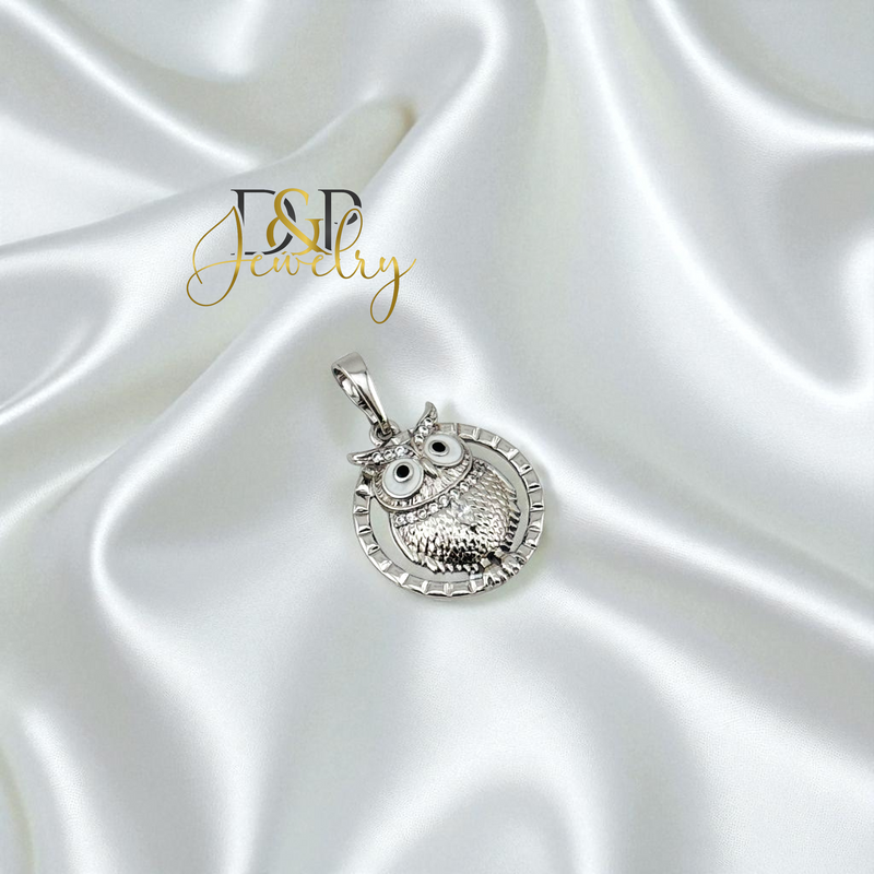 14K SILVER/OWL PENDANT P917