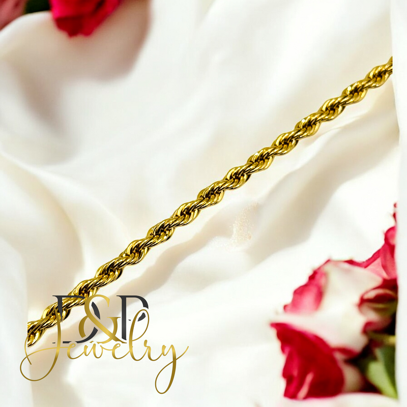 14K ROPE BRACELET BR754
