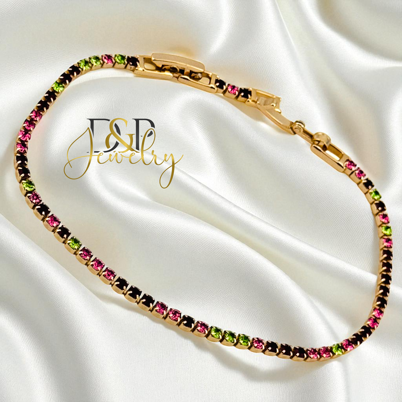 18K MULTICOLOR SLIM BRACELET BR826