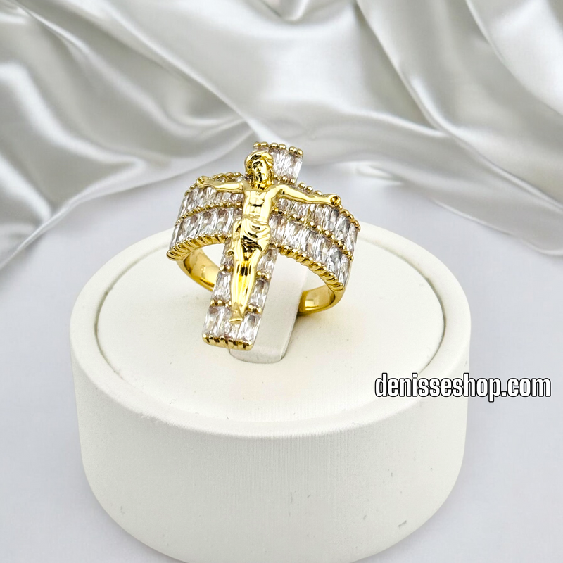 14K WOMEN LUXURY CRUCIFIX RING RG346