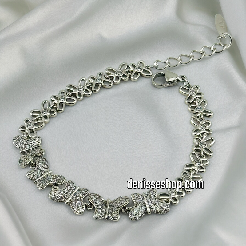 SILVER BUTTERFLY BRACELET BR412