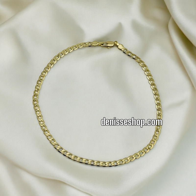 14K CUBAN ANKLET