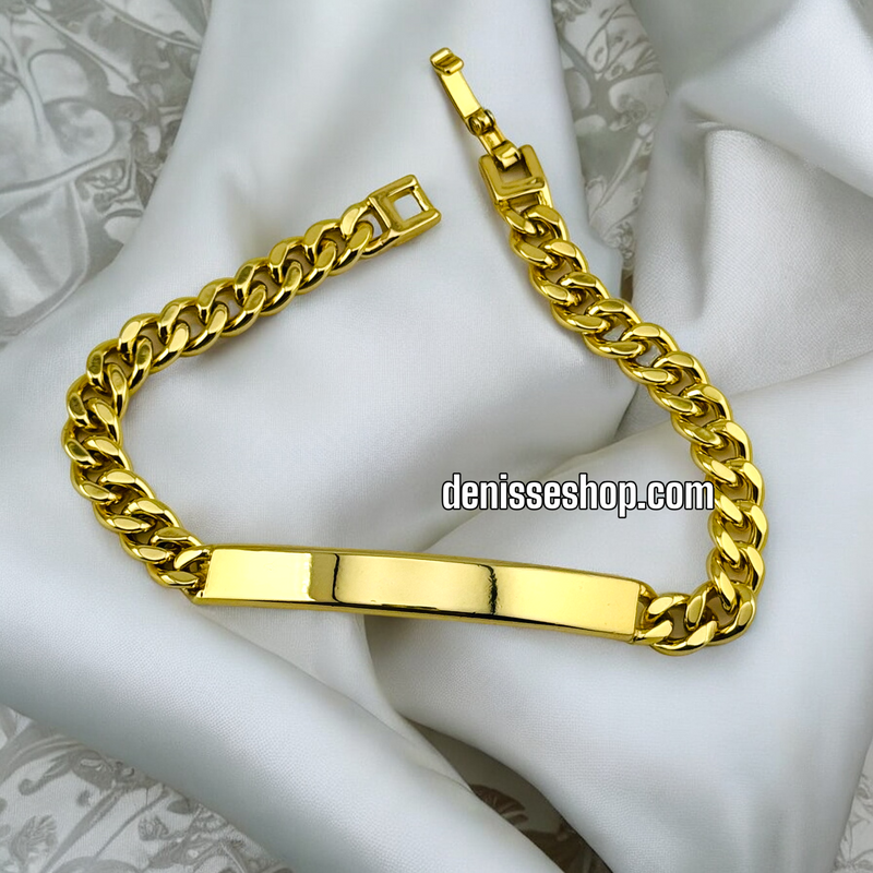 14K GOLD CUBAN BRACELET BR478